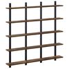 vidaXL &Eacute;tag&egrave;re Murale Ch&ecirc;ne fum&eacute; 102 x 13,5 x 102 cm Bois d'ing&eacute;nierie