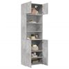 vidaXL Armoire de rangement gris b&eacute;ton 70x42,5x225cm bois d'ing&eacute;nierie