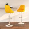 vidaXL Tabourets de bar lot de 2 jaune moutarde tissu