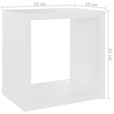 vidaXL Étagères cube murales 6 pcs Blanc et chêne sonoma 22x15x22 cm