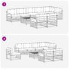 vidaXL Ensemble de canap&eacute;s d'ext&eacute;rieur 9 pcs Gris Naturel et Clair