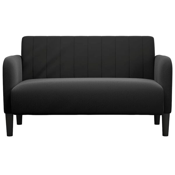 vidaXL Canap&eacute; causeuse noir 109 cm velours
