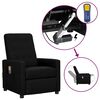 vidaXL Fauteuil de massage Noir Tissu