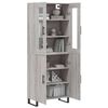 vidaXL Buffet haut Sonoma gris 69,5x34x180 cm Bois d'ing&eacute;nierie
