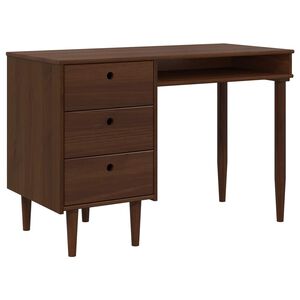 vidaXL Bureau BILBAO Caramel fonc&eacute; 114 x 53 x 75 cm