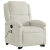 vidaXL Fauteuil de massage inclinable Cr&egrave;me Velours