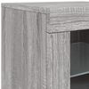 vidaXL Buffet avec lumi&egrave;res LED sonoma gris 142,5x37x67 cm