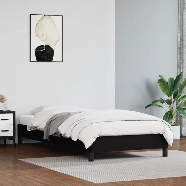 vidaXL Cadre de lit sans matelas noir 100x200 cm similicuir
