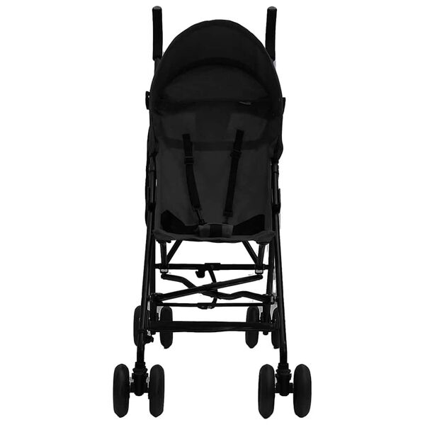 vidaXL Poussette b&eacute;b&eacute; Anthracite et noir Acier