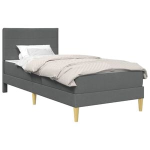 vidaXL Cadre de lit Gris fonc&eacute; 80 x 200 cm Polyester