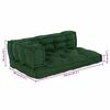 vidaXL Coussin de canap&eacute; sur palette Vert tissu