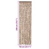 vidaXL Rideau anti-mouches beige et marron fonc&eacute; 56x200 cm chenille