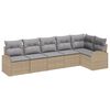vidaXL Ensemble de canap&eacute; de jardin 6 pc Beige et Gris clair polyrotin