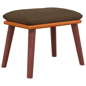 vidaXL Repose-pied Marron 45x29,5x35 cm Tissu et similicuir