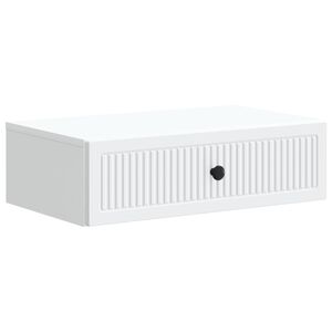 vidaXL Table d'appoint murale Blanc 59 x 34,5 x 17 cm
