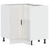 vidaXL Armoire d'angle de cuisine Porto blanc brillant bois ingénierie