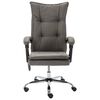 vidaXL Chaise de bureau de massage Gris Tissu