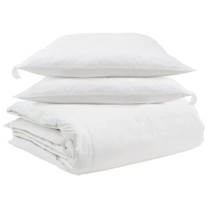 vidaXL Ensemble de Duvet avec oreiller 3 pcs Blanc Plume de canard