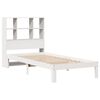 vidaXL Lit biblioth&egrave;que sans matelas blanc 90x200cm bois de pin massif