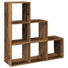 vidaXL &Eacute;tag&egrave;re s&eacute;paratrice de pi&egrave;ce &agrave; 3 niveaux vieux bois 99x29x99 cm