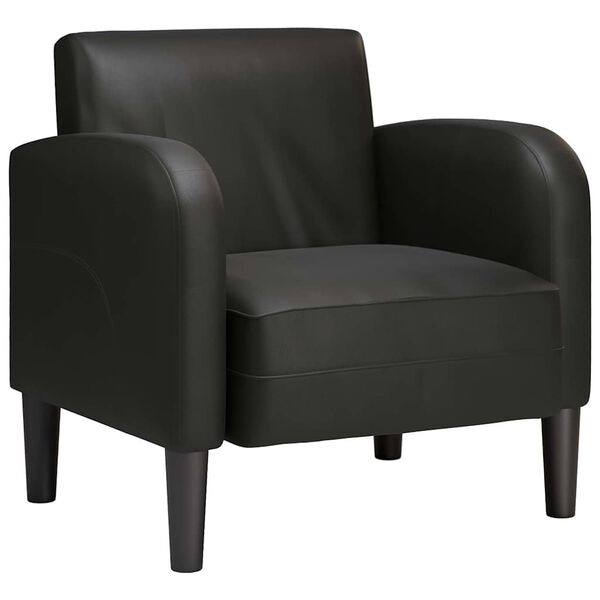 vidaXL Chaise de canap&eacute; avec accoudoirs noir 54 cm similicuir