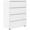 vidaXL Armoires de rangement 80 x 48 x 105 cm Bois d'ing&eacute;nierie Blanc