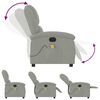 vidaXL Fauteuil inclinable &eacute;lectrique de massage gris clair velours