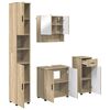 vidaXL Ensemble de mobilier de salle de bain 4 pcs Ch&ecirc;ne Sonoma