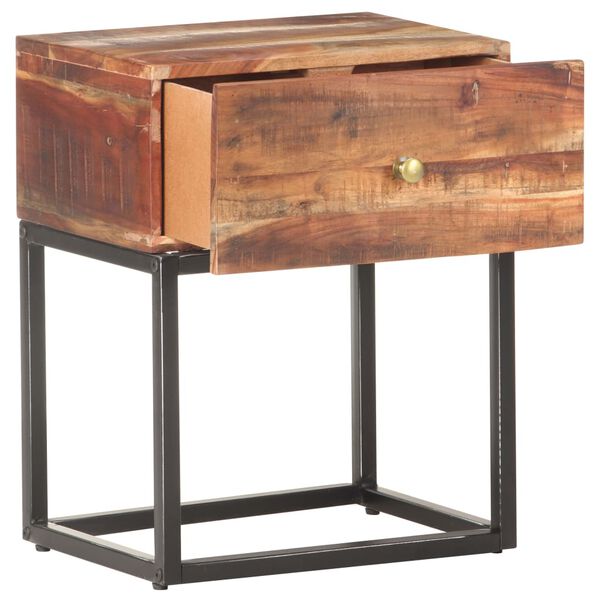 vidaXL Table de chevet 40x30x50 cm Bois d'acacia brut