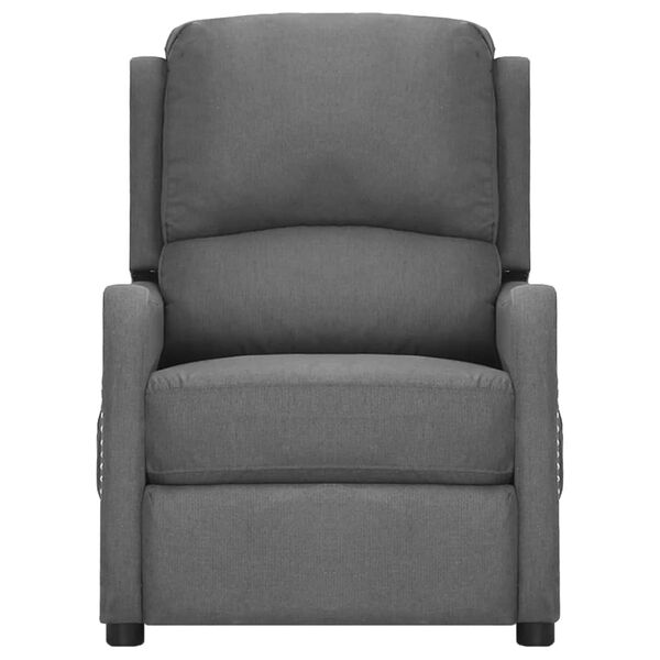 vidaXL Fauteuil de massage Gris clair Tissu