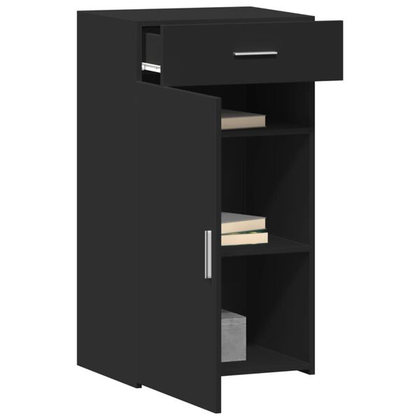 vidaXL Buffet noir 50x42,5x93 cm bois d'ingénierie