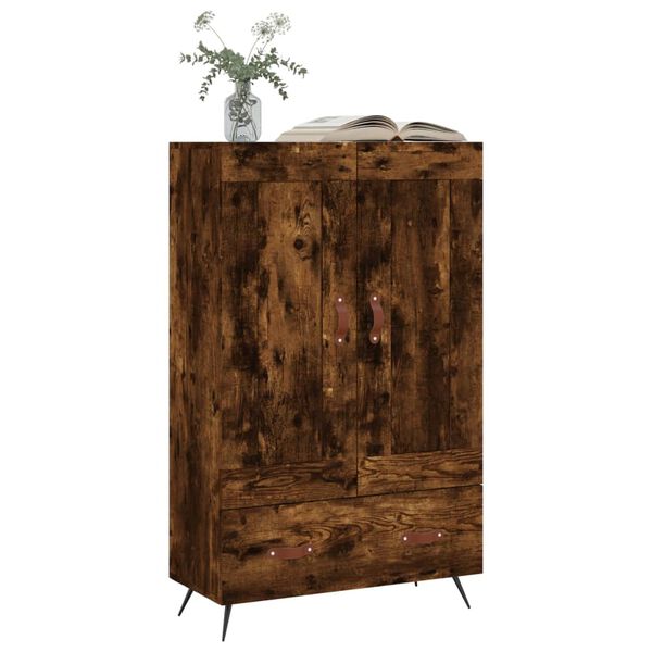 vidaXL Buffet haut ch&ecirc;ne fum&eacute; 69,5x31x115 cm bois d'ing&eacute;nierie