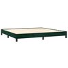 vidaXL Cadre de lit sans matelas vert fonc&eacute; 200x200 cm velours