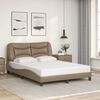 VidaXL Cadre de lit sans matelas Hvar cappuccino 140x200 cm similicuir