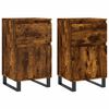 vidaXL Buffets 2 pcs ch&ecirc;ne fum&eacute; 40x35x70 cm bois d'ing&eacute;nierie
