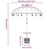 vidaXL Parasol balinais avec base Rouge 185 x 185 x 260 cm