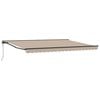 vidaXL Auvent r&eacute;tractable &eacute;lectrique Beige et Anthracite 4 x 2 m