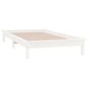 vidaXL Cadre de lit &agrave; LED sans matelas blanc 100x200 cm bois massif