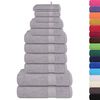 vidaXL Ensemble de serviettes FROGN 12 pcs gris 360 g/m²