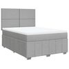 vidaXL Sommier &agrave; lattes de lit avec matelas Gris clair 140x200cm Tissu