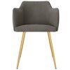 vidaXL Chaises &agrave; manger lot de 4 Gris fonc&eacute; Velours