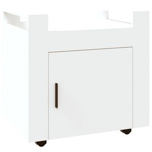 vidaXL Chariot de bureau Blanc 60x45x60 cm Bois d'ing&eacute;nierie
