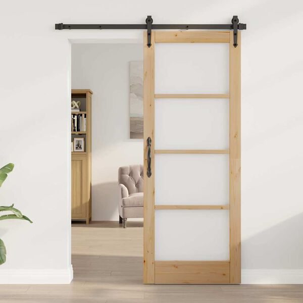 vidaXL Porte Intérieure avec Verre ORKDAL Marron 78 x 202 cm