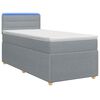 vidaXL Lit de box spring avec matelas et LED Gris clair 90 x 190 cm