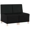 vidaXL Unit&eacute; de Sofa Modulaire Sans Accoudoirs 2 pcs Noir