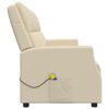 vidaXL Fauteuil de massage inclinable 3 places crème similicuir