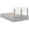 vidaXL Lit de Rangement Gris Sonoma 135 x 190 cm Bois d'ing&eacute;nierie