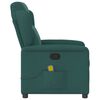 vidaXL Fauteuil de massage inclinable Vert fonc&eacute; Tissu