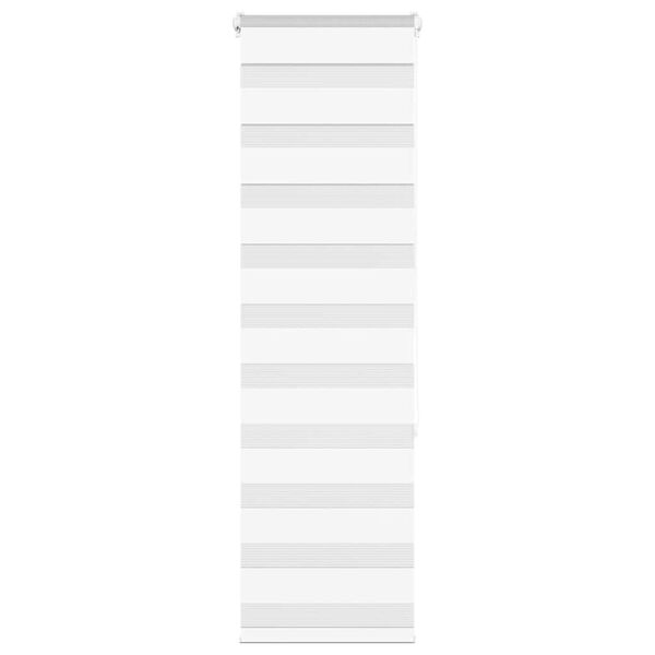 vidaXL Store z&egrave;bre blanc 40x150 cm largeur du tissu 35,9 cm polyester