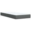 vidaXL Sommier à lattes de lit avec matelas Gris foncé 90x200 cm Tissu